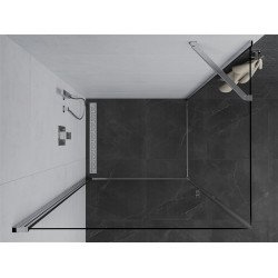 Mexen Pretoria Zuhanykabin nyíló ajtóval   80 x 120 cm,  átlátszó üveg, króm - 852-080-120-01-00 Nyiló ajtós