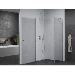 Mexen Pretoria Zuhanykabin nyíló ajtóval   90 x 120 cm,  átlátszó üveg, króm - 852-090-120-01-00 Nyiló ajtós