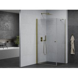 Mexen Pretoria Zuhanykabin nyíló ajtóval   70 x 100 cm,  átlátszó üveg,  arany  - 852-070-100-50-00 Nyiló ajtós Nyiló ajtós 406594 Mexen