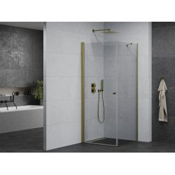 Mexen Pretoria Zuhanykabin nyíló ajtóval   70 x 70 cm,  átlátszó üveg,  arany  - 852-070-070-50-00 Nyiló ajtós Nyiló ajtós 406594 Mexen