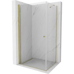 Mexen Pretoria Zuhanykabin nyíló ajtóval   70 x 90 cm,  átlátszó üveg,  arany  - 852-070-090-50-00 Nyiló ajtós Nyiló ajtós 406594 Mexen
