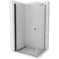 Mexen Pretoria Zuhanykabin nyíló ajtóval   70 x 90 cm,  átlátszó üveg,  fekete - 852-070-090-70-00 Nyiló ajtós Nyiló ajtós 406594 Mexen