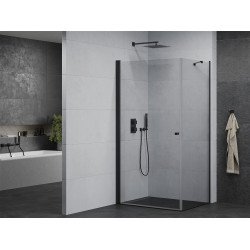 Mexen Pretoria Zuhanykabin nyíló ajtóval   70 x 110 cm,  átlátszó üveg,  fekete - 852-070-110-70-00 Nyiló ajtós Nyiló ajtós 406594 Mexen