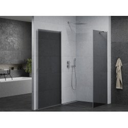 Mexen Pretoria Zuhanykabin nyíló ajtóval   80 x 100 cm, grafit, króm - 852-080-100-01-40 Nyiló ajtós