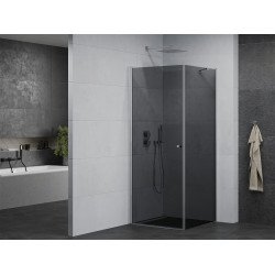 Mexen Pretoria Zuhanykabin nyíló ajtóval   90 x 90 cm, grafit, króm - 852-090-090-01-40 Nyiló ajtós