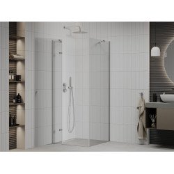 Mexen Roma Zuhanykabin nyíló ajtóval   70 x 70 cm,  átlátszó üveg, króm - 854-070-070-01-00 Nyiló ajtós