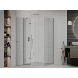 Mexen Roma Zuhanykabin nyíló ajtóval   70 x 90 cm,  átlátszó üveg, króm - 854-070-090-01-00 Nyiló ajtós