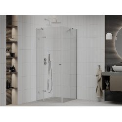 Mexen Roma Zuhanykabin nyíló ajtóval   80 x 80 cm,  átlátszó üveg, króm - 854-080-080-01-00 Nyiló ajtós Nyiló ajtós 406594 Mexen