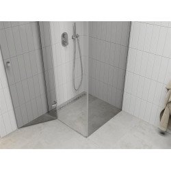 Mexen Roma Zuhanykabin nyíló ajtóval   80 x 80 cm,  átlátszó üveg, króm - 854-080-080-01-00 Nyiló ajtós