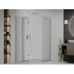 Mexen Roma Zuhanykabin nyíló ajtóval   90 x 70 cm,  átlátszó üveg, króm - 854-090-070-01-00 Nyiló ajtós