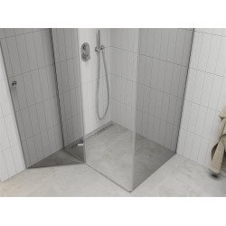 Mexen Roma Zuhanykabin nyíló ajtóval   115 x 110 cm,  átlátszó üveg, króm - 854-115-110-01-00 Nyiló ajtós