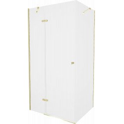 Mexen Roma Zuhanykabin nyíló ajtóval   90 x 80 cm,  átlátszó üveg,  arany  - 854-090-080-50-00 Nyiló ajtós