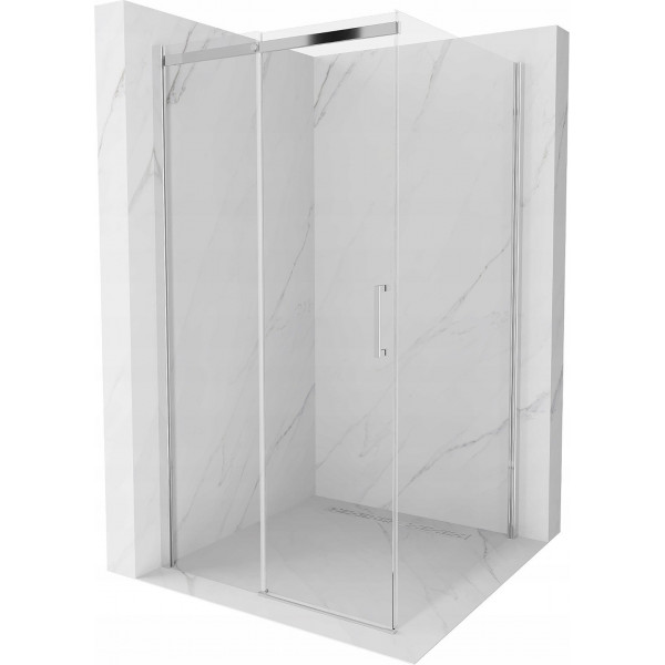 Mexen Omega Zuhanykabin Toló ajtóval    100 x 100 cm,  átlátszó üveg, króm - 825-100-100-01-0 Toló ajtós