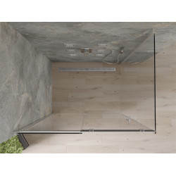 Mexen Omega Zuhanykabin Toló ajtóval    110 x 70 cm,  átlátszó üveg, króm - 825-110-070-01-0 Toló ajtós