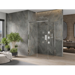 Mexen Omega Zuhanykabin Toló ajtóval    110 x 70 cm,  átlátszó üveg, króm - 825-110-070-01-0 Toló ajtós Toló ajtós 406594 Mexen