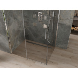 Mexen Omega Zuhanykabin Toló ajtóval    110 x 70 cm,  átlátszó üveg, króm - 825-110-070-01-0 Toló ajtós