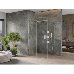 Mexen Omega Zuhanykabin Toló ajtóval    110 x 70 cm,  átlátszó üveg, króm - 825-110-070-01-0 Toló ajtós