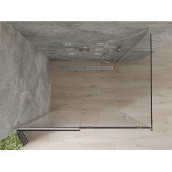Mexen Omega Zuhanykabin Toló ajtóval    110 x 90 cm,  átlátszó üveg, króm - 825-110-090-01-0 Toló ajtós