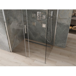 Mexen Omega Zuhanykabin Toló ajtóval    130 x 80 cm,  átlátszó üveg, króm - 825-130-080-01-0 Toló ajtós