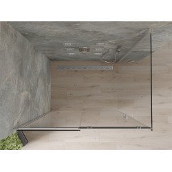 Mexen Omega Zuhanykabin Toló ajtóval    140 x 100 cm,  átlátszó üveg, króm - 825-140-100-01-0 Toló ajtós