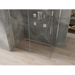 Mexen Omega Zuhanykabin Toló ajtóval    150 x 80 cm,  átlátszó üveg, króm - 825-150-080-01-0 Toló ajtós