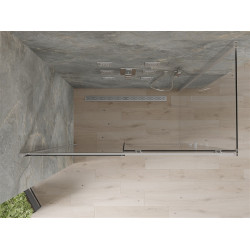 Mexen Omega Zuhanykabin Toló ajtóval    150 x 80 cm,  átlátszó üveg, króm - 825-150-080-01-0 Toló ajtós