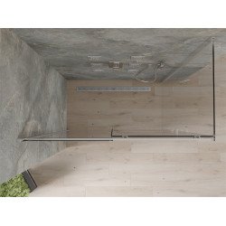 Mexen Omega Zuhanykabin Toló ajtóval    160 x 70 cm,  átlátszó üveg, króm - 825-160-070-01-0 Toló ajtós
