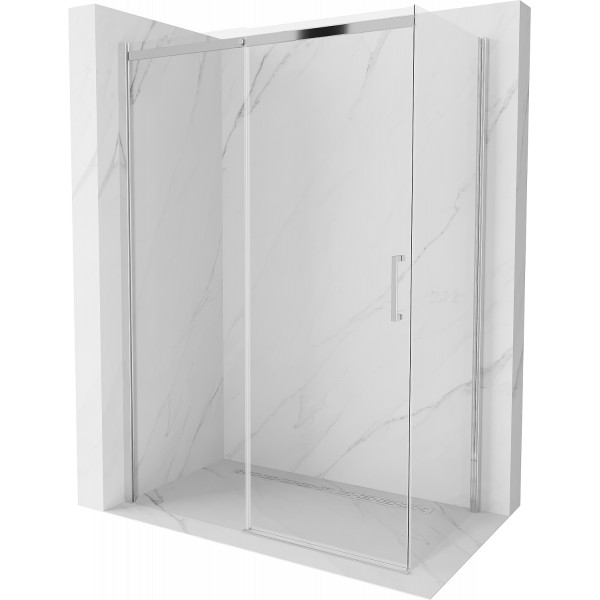 Mexen Omega Zuhanykabin Toló ajtóval    160 x 90 cm,  átlátszó üveg, króm - 825-160-090-01-0 Toló ajtós