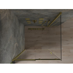 Mexen Omega Zuhanykabin Toló ajtóval    100 x 100 cm,  átlátszó üveg, arany  - 825-100-100-50-0 Toló ajtós
