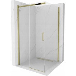 Mexen Omega Zuhanykabin Toló ajtóval    100 x 100 cm,  átlátszó üveg, arany  - 825-100-100-50-0 Toló ajtós Toló ajtós 406594 Mexen