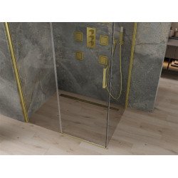 Mexen Omega Zuhanykabin Toló ajtóval    110 x 90 cm,  átlátszó üveg, arany  - 825-110-090-50-0 Toló ajtós