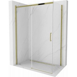 Mexen Omega Zuhanykabin Toló ajtóval    140 x 70 cm,  átlátszó üveg, arany  - 825-140-070-50-0 Toló ajtós Toló ajtós 406594 Mexen