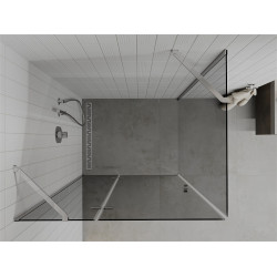 Mexen Roma Zuhanykabin nyíló ajtóval   80 x 120 cm, grafit, króm - 854-080-120-01-40 Nyiló ajtós