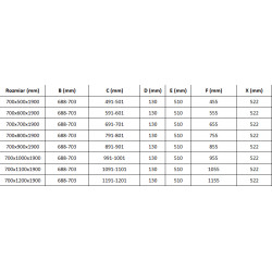 Mexen Roma Zuhanykabin nyíló ajtóval   80 x 120 cm, grafit, króm - 854-080-120-01-40 Nyiló ajtós