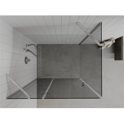Mexen Roma Zuhanykabin nyíló ajtóval   90 x 70 cm, grafit, króm - 854-090-070-01-40 Nyiló ajtós
