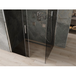 Mexen Omega Zuhanykabin Toló ajtóval    100 x 80 cm, grafit, króm - 825-100-080-01-4 Toló ajtós