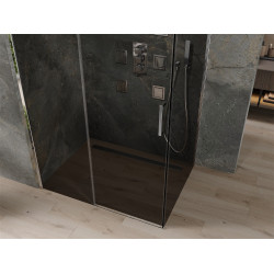 Mexen Omega Zuhanykabin Toló ajtóval    100 x 80 cm, grafit, króm - 825-100-080-01-4 Toló ajtós