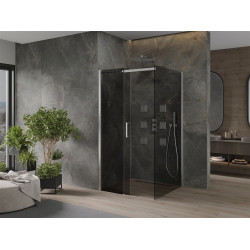 Mexen Omega Zuhanykabin Toló ajtóval    100 x 100 cm, grafit, króm - 825-100-100-01-4 Toló ajtós