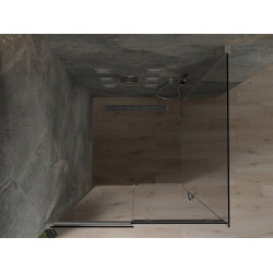 Mexen Omega Zuhanykabin Toló ajtóval    100 x 100 cm, grafit, króm - 825-100-100-01-4 Toló ajtós