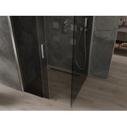 Mexen Omega Zuhanykabin Toló ajtóval    100 x 100 cm, grafit, króm - 825-100-100-01-4 Toló ajtós