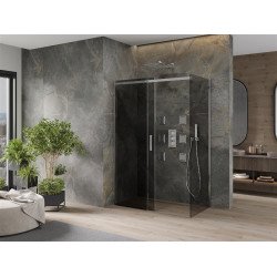 Mexen Omega Zuhanykabin Toló ajtóval    130 x 70 cm, grafit, króm - 825-130-070-01-4 Toló ajtós