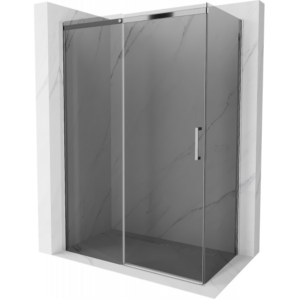 Mexen Omega Zuhanykabin Toló ajtóval    140 x 80 cm, grafit, króm - 825-140-080-01-4 Toló ajtós