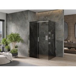 Mexen Omega Zuhanykabin Toló ajtóval    140 x 100 cm, grafit, króm - 825-140-100-01-4 Toló ajtós