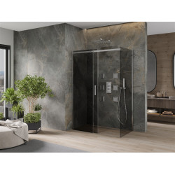 Mexen Omega Zuhanykabin Toló ajtóval    160 x 90 cm, grafit, króm - 825-160-090-01-4 Toló ajtós