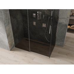 Mexen Omega Zuhanykabin Toló ajtóval    160 x 90 cm, grafit, króm - 825-160-090-01-4 Toló ajtós