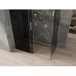 Mexen Omega Zuhanykabin Toló ajtóval    160 x 90 cm, grafit, króm - 825-160-090-01-4 Toló ajtós