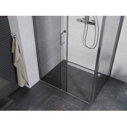 Mexen Apia Zuhanykabin Toló ajtóval    90 x 70 cm,  átlátszó üveg, króm - 840-090-070-01-0 Toló ajtós