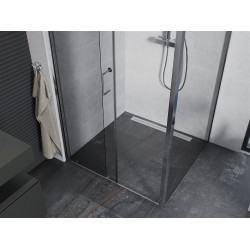 Mexen Apia Zuhanykabin Toló ajtóval    90 x 90 cm,  átlátszó üveg, króm - 840-090-090-01-0 Toló ajtós