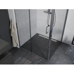 Mexen Apia Zuhanykabin Toló ajtóval    90 x 90 cm,  átlátszó üveg, króm - 840-090-090-01-0 Toló ajtós