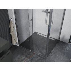 Mexen Apia Zuhanykabin Toló ajtóval    90 x 90 cm,  átlátszó üveg, króm - 840-090-090-01-0 Toló ajtós